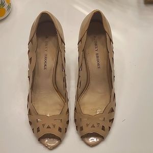 Nude patent cutout heels - great for Easter/spring